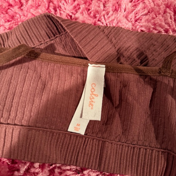 Colsie Brown Ribbed Bralette - Picture 3 of 4